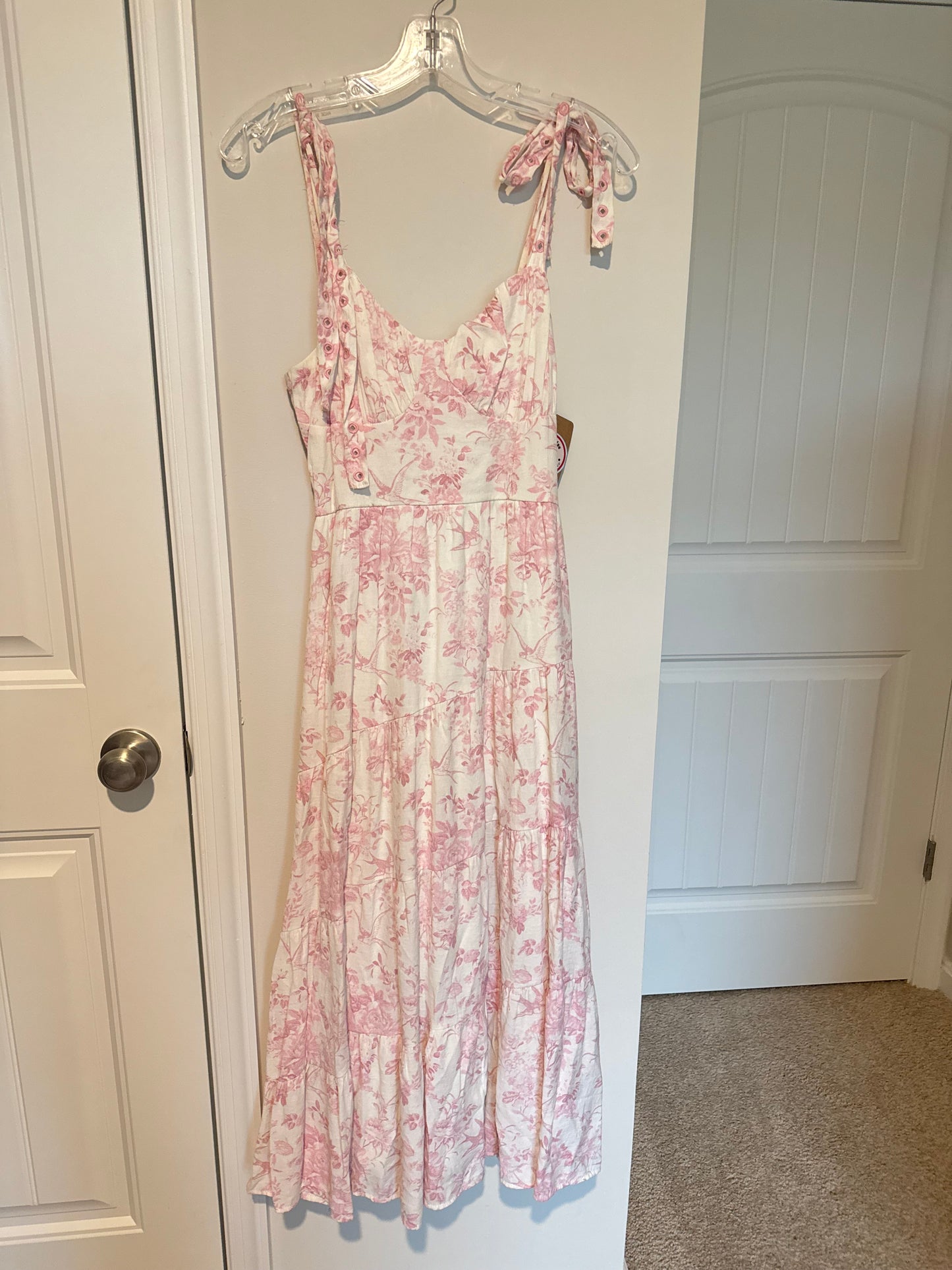 Pink and white dress XS