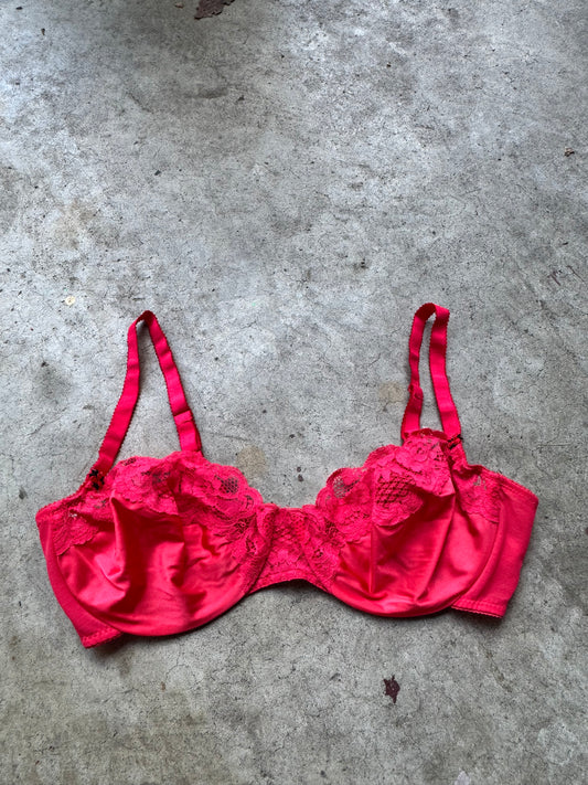 Red lace bra