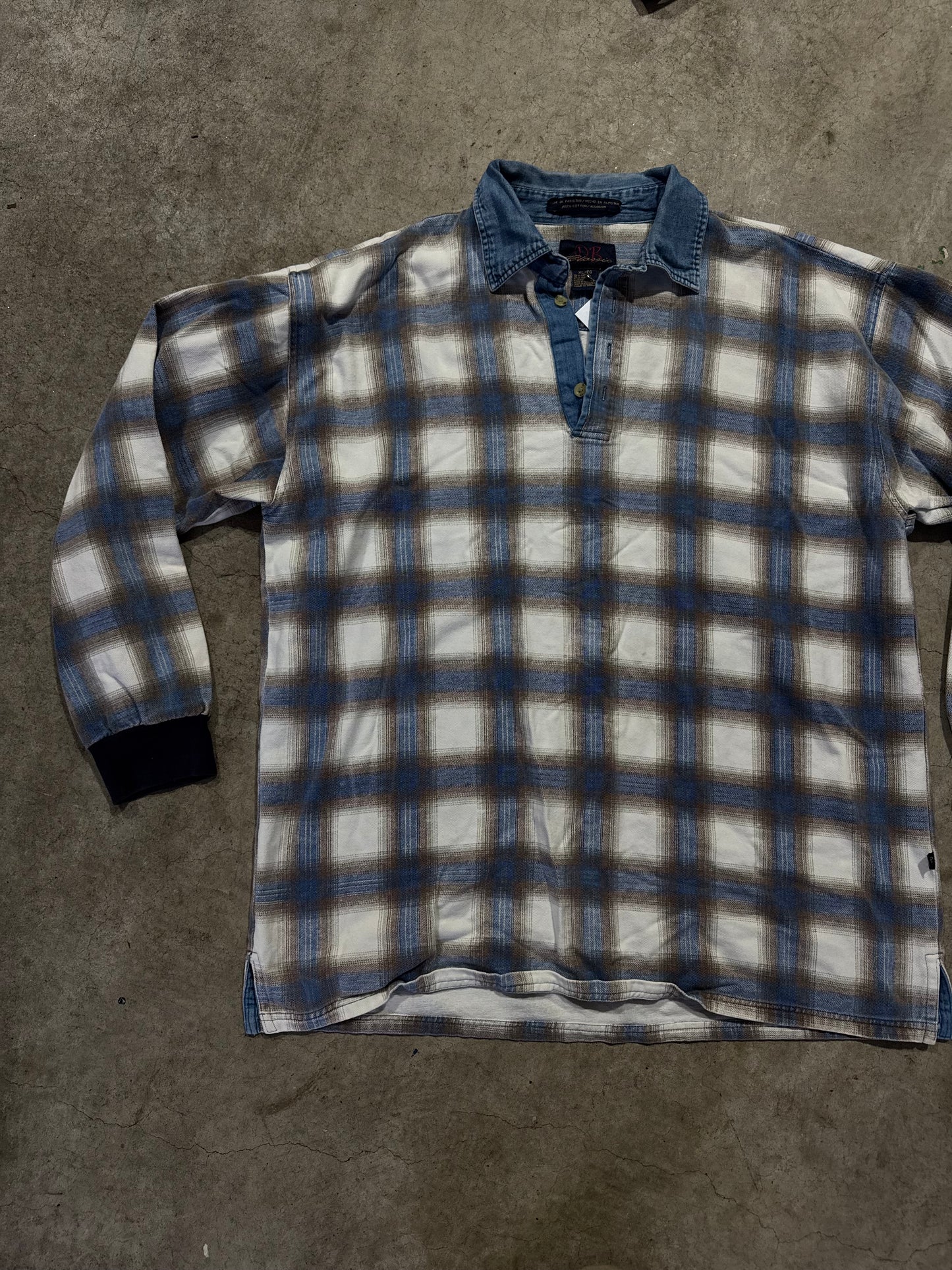 Vtg Denim Flannel