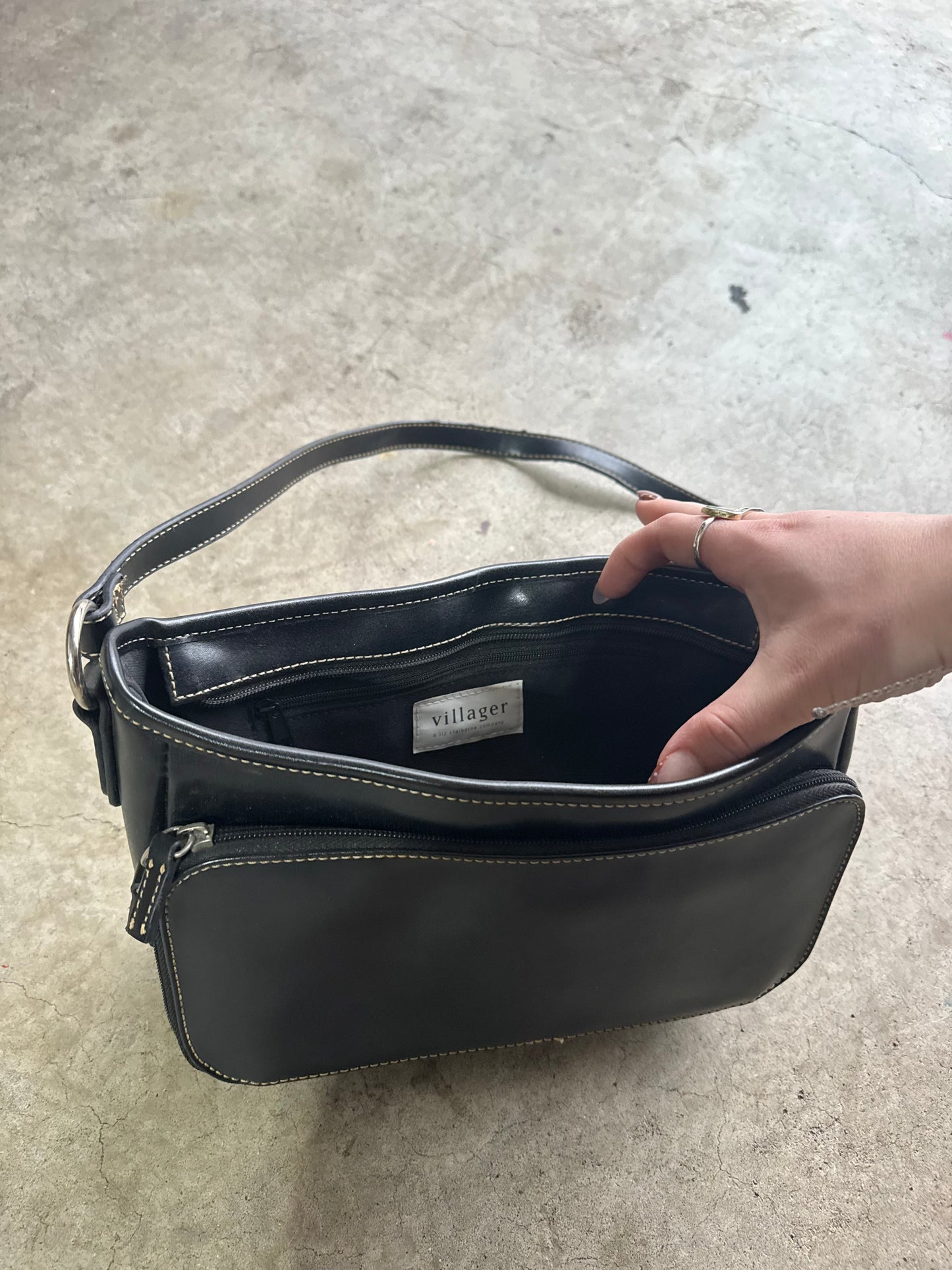 Vtg Black Purse