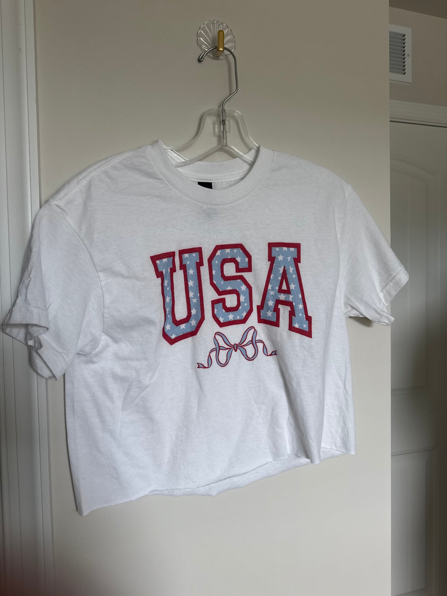 USA cropped tee sz small