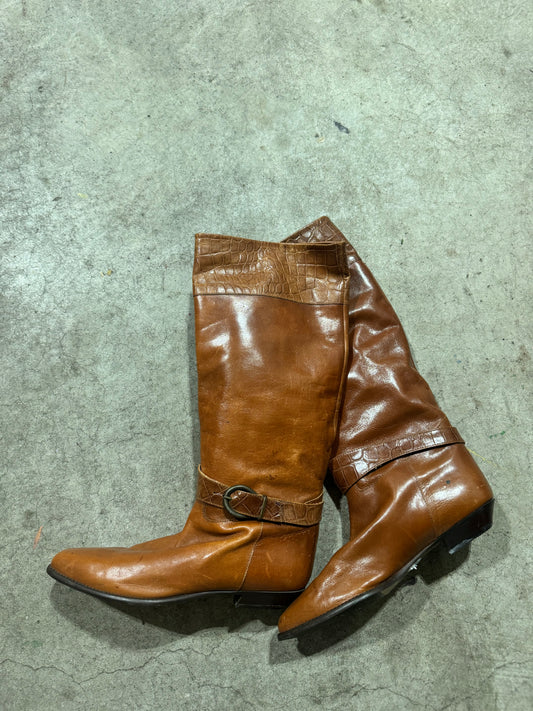 Vtg Italian Leather Boots