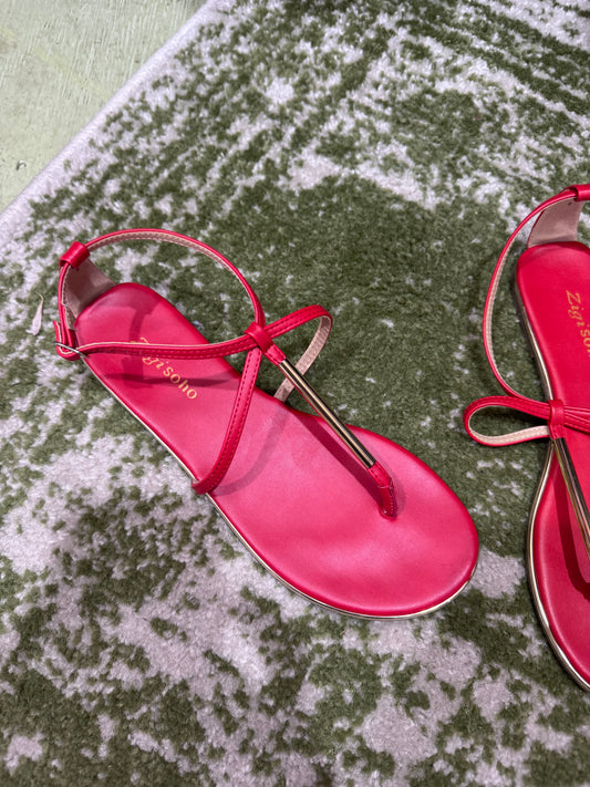 Red sandals