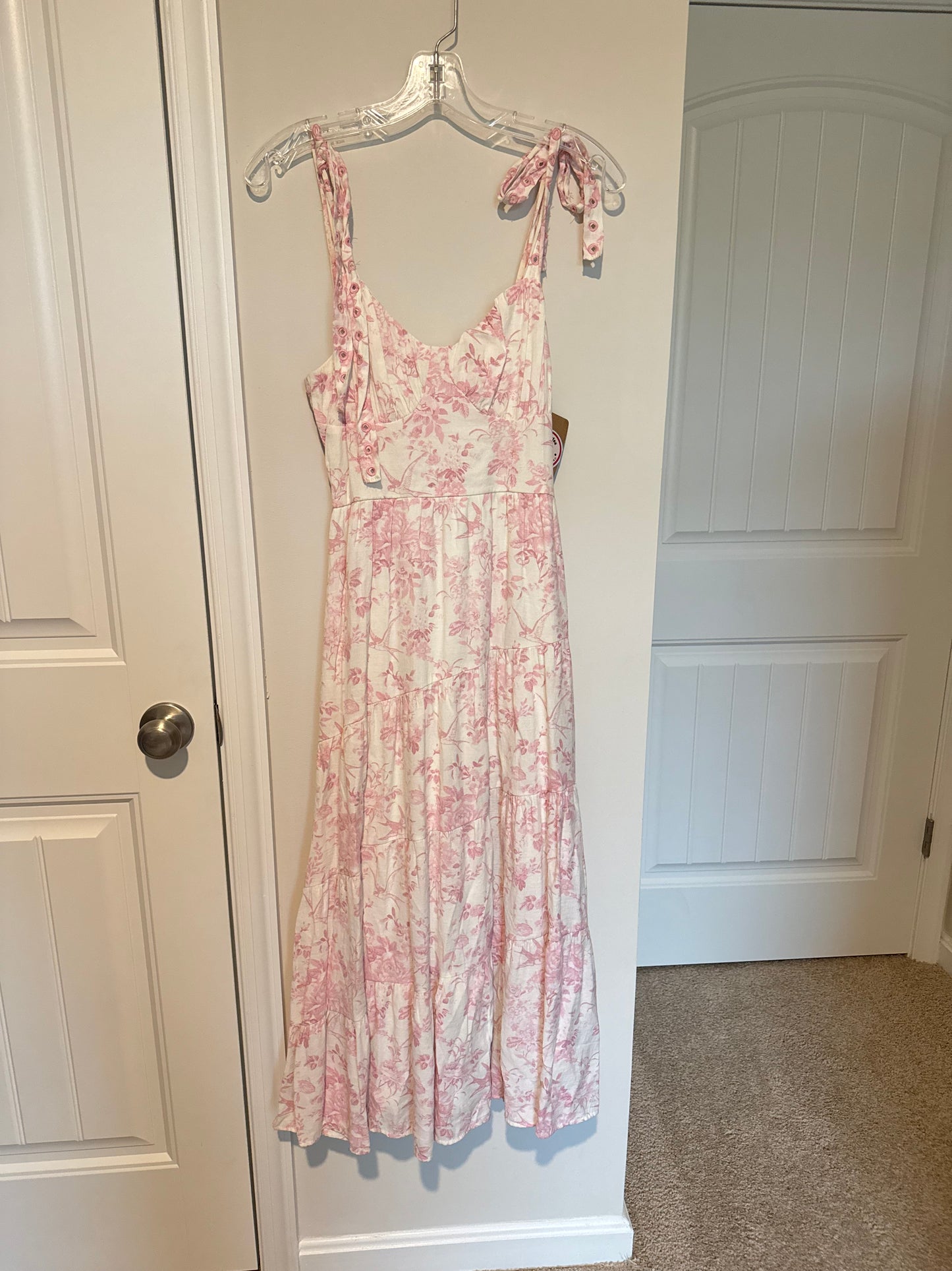 Pink and white dress XS