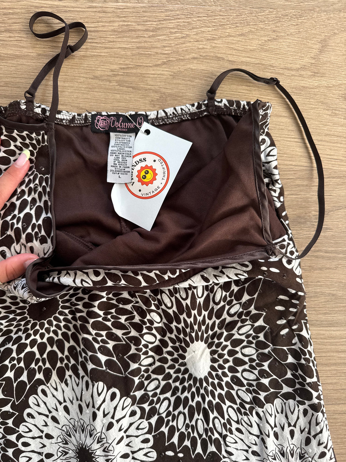 Vtg Brown Dress