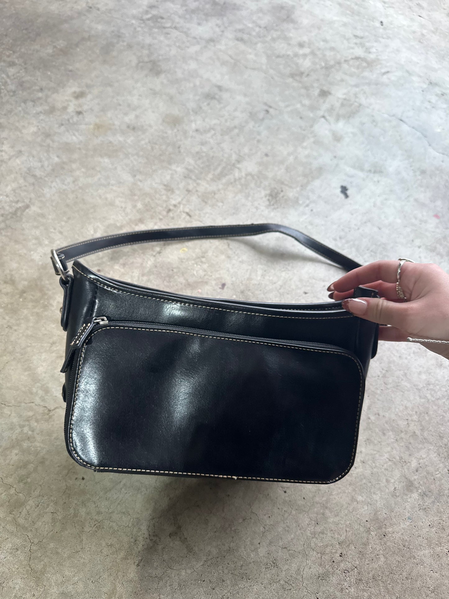 Vtg Black Purse