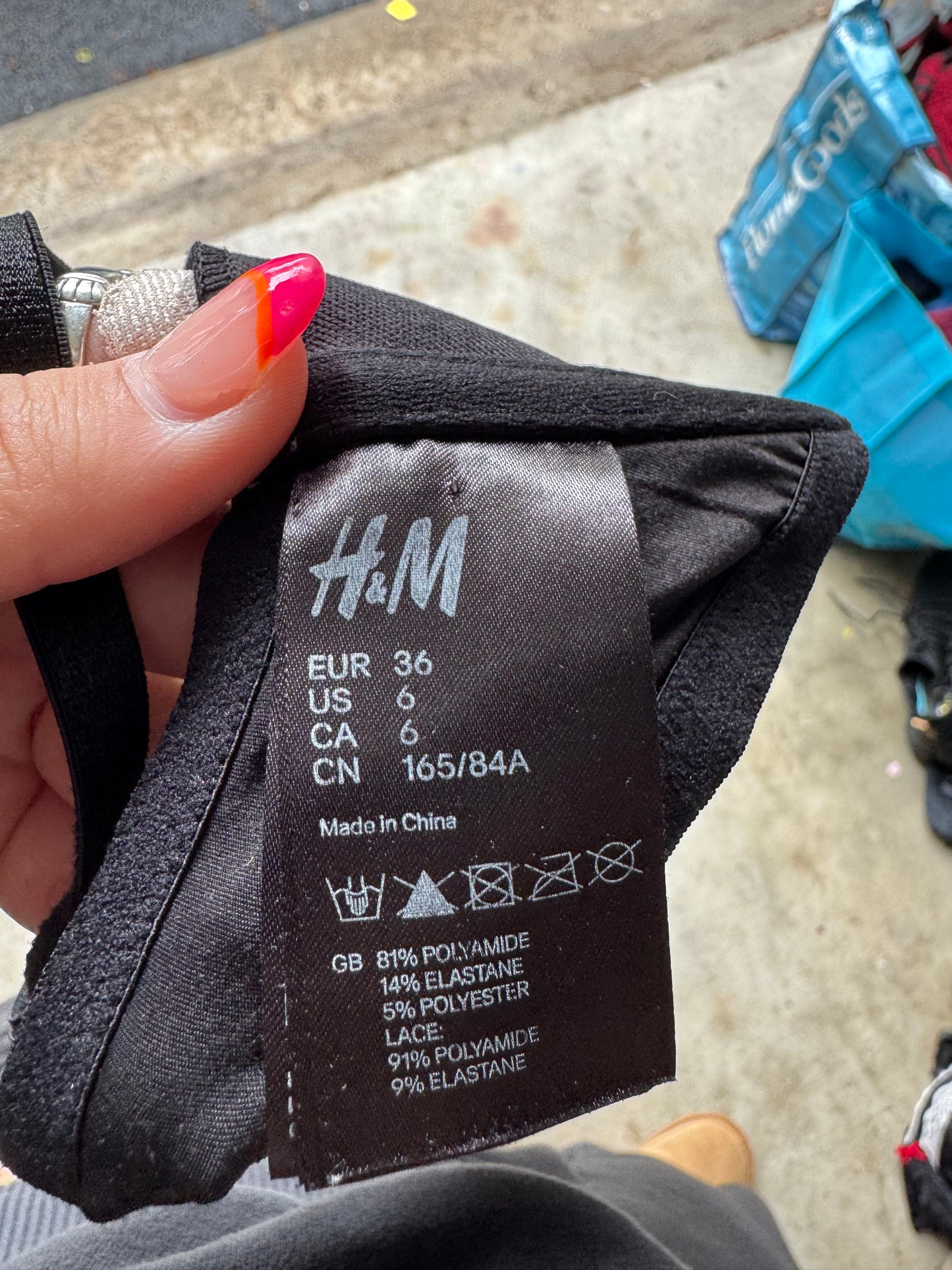 H&M black slip