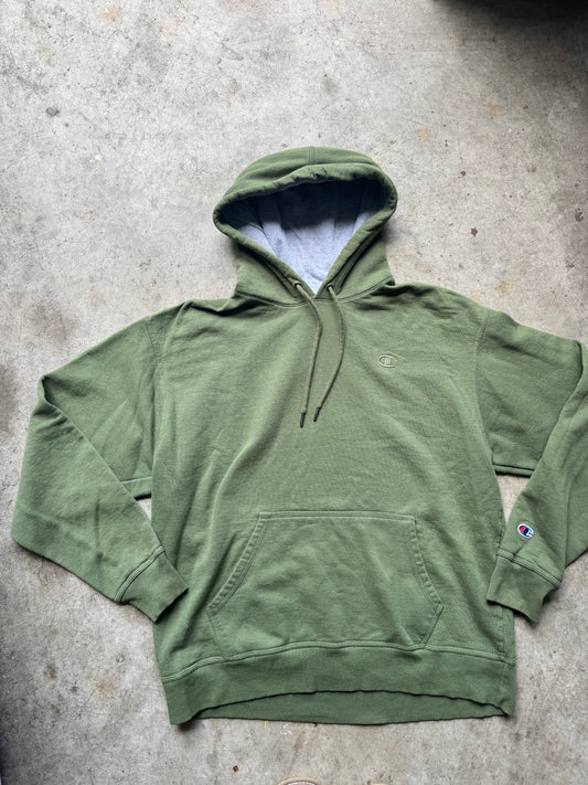 Green champion hoodie