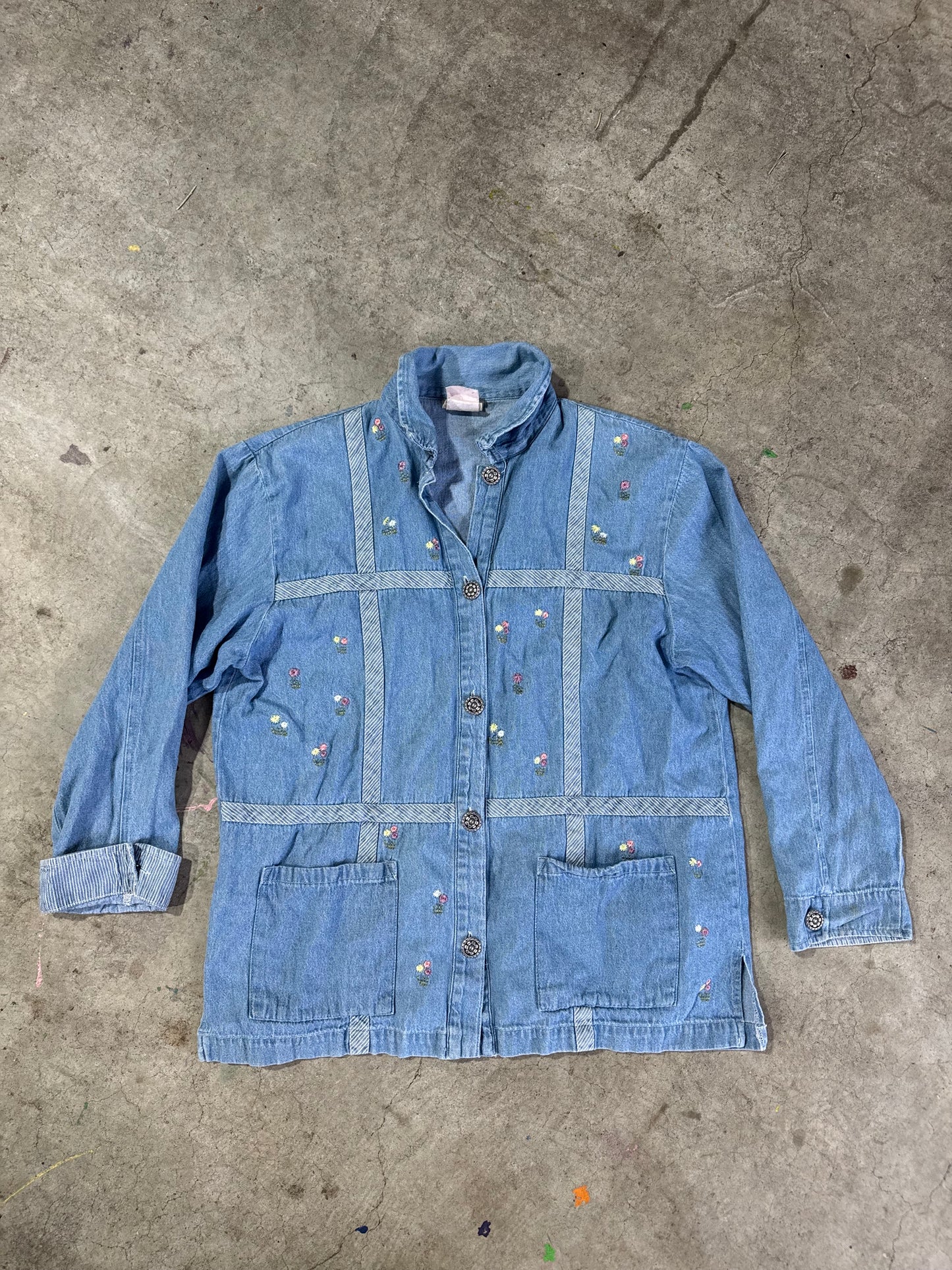 Jean Jacket Flower