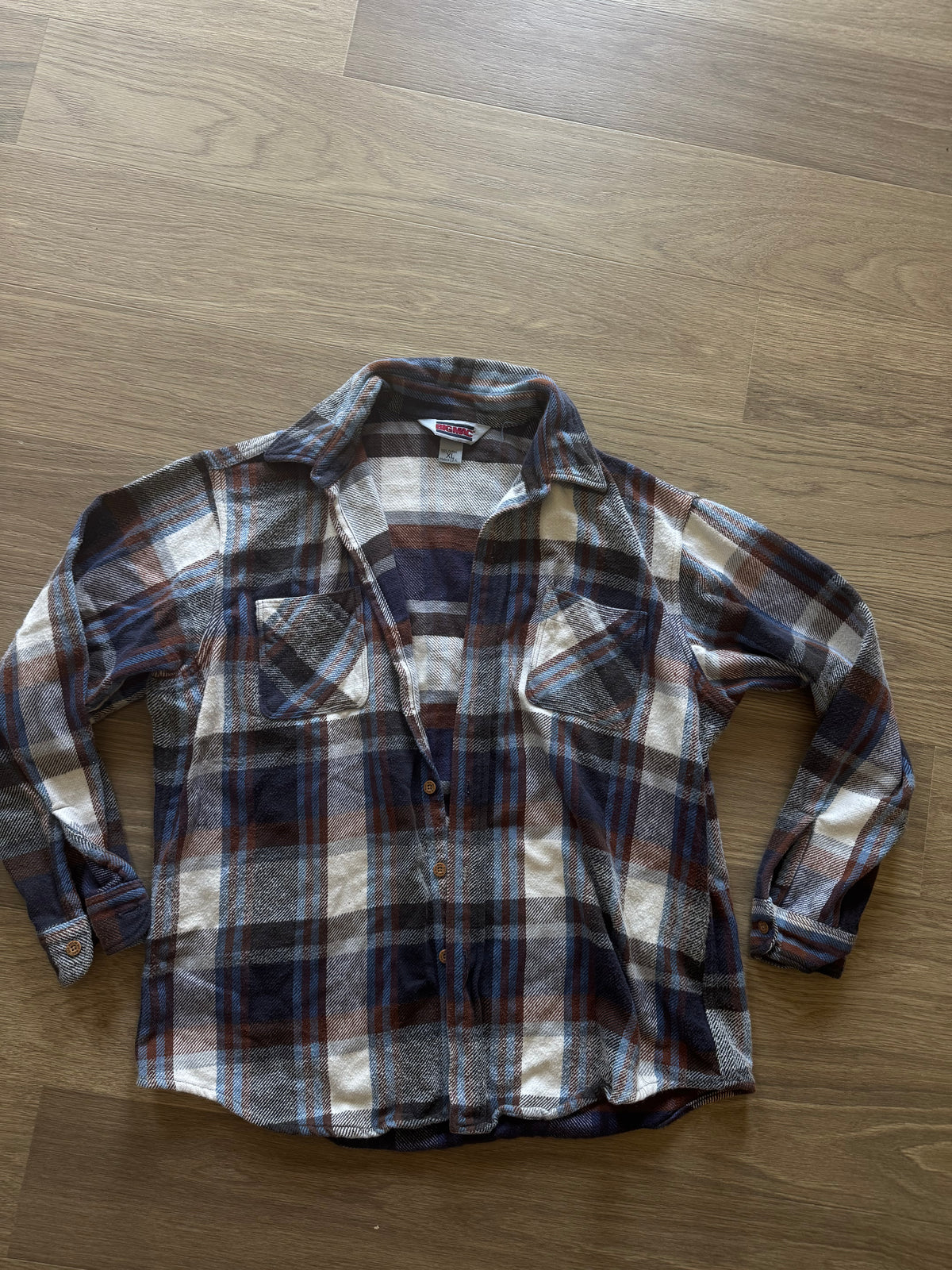 Plaid button up XL
