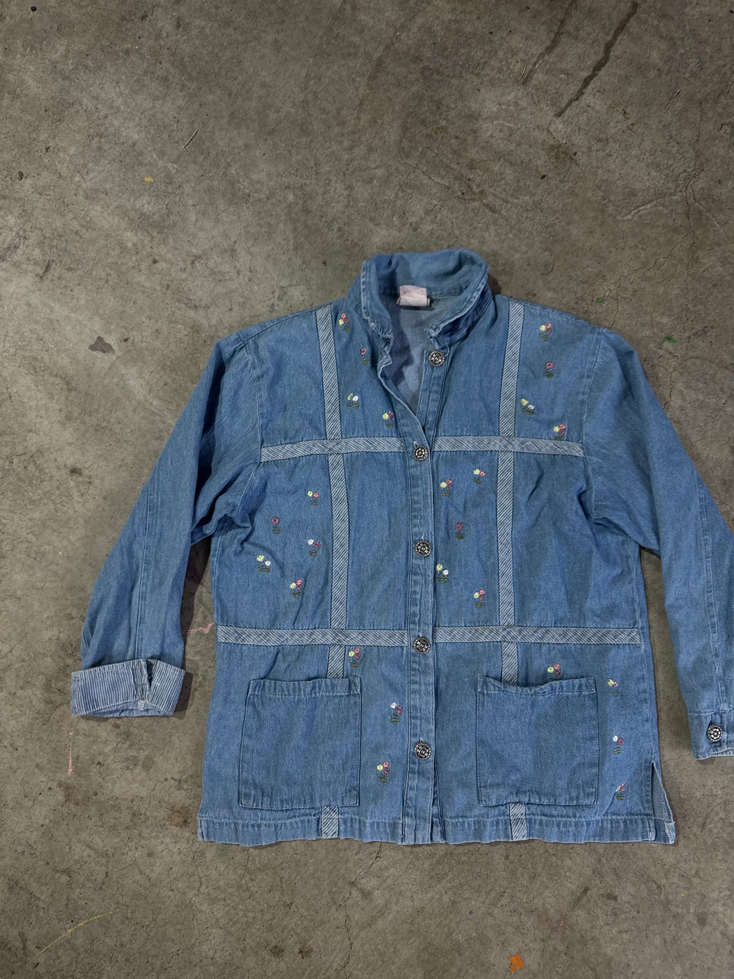 Jean Jacket Flower