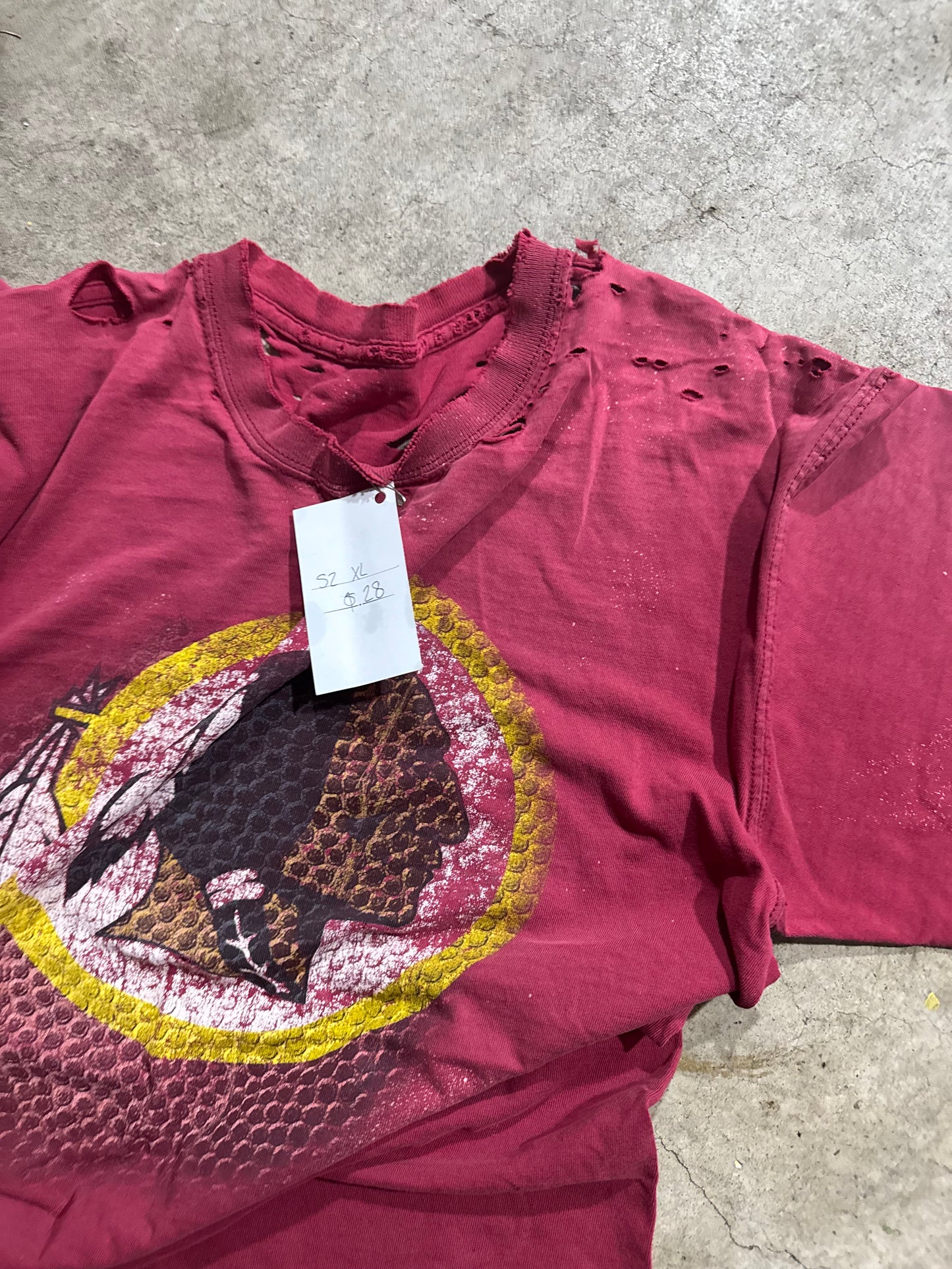Vtg redskin tee