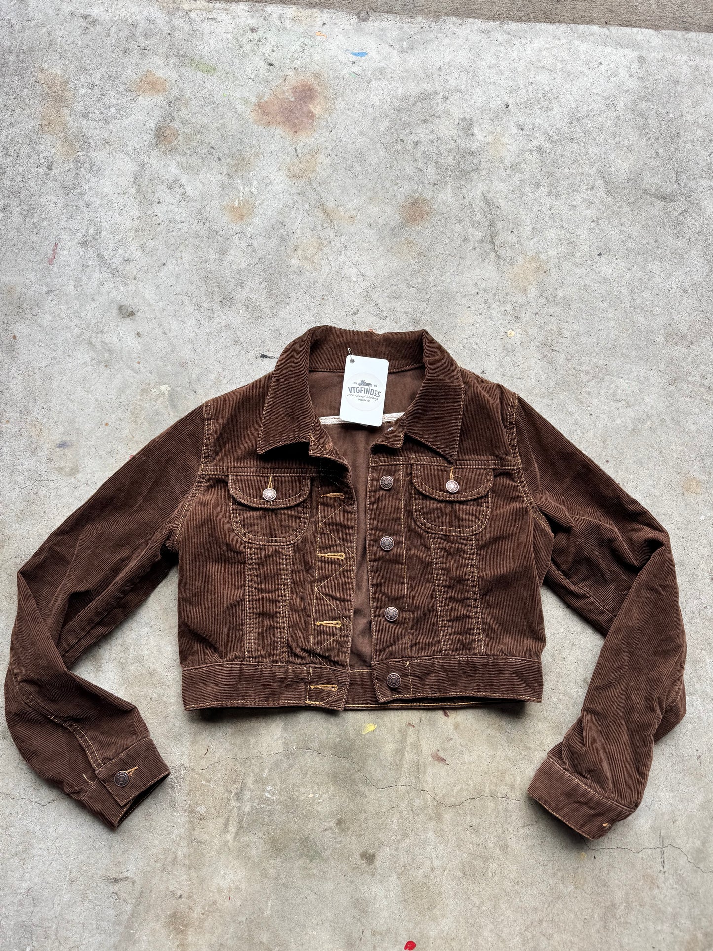 Cropped Brown Jean Jacket