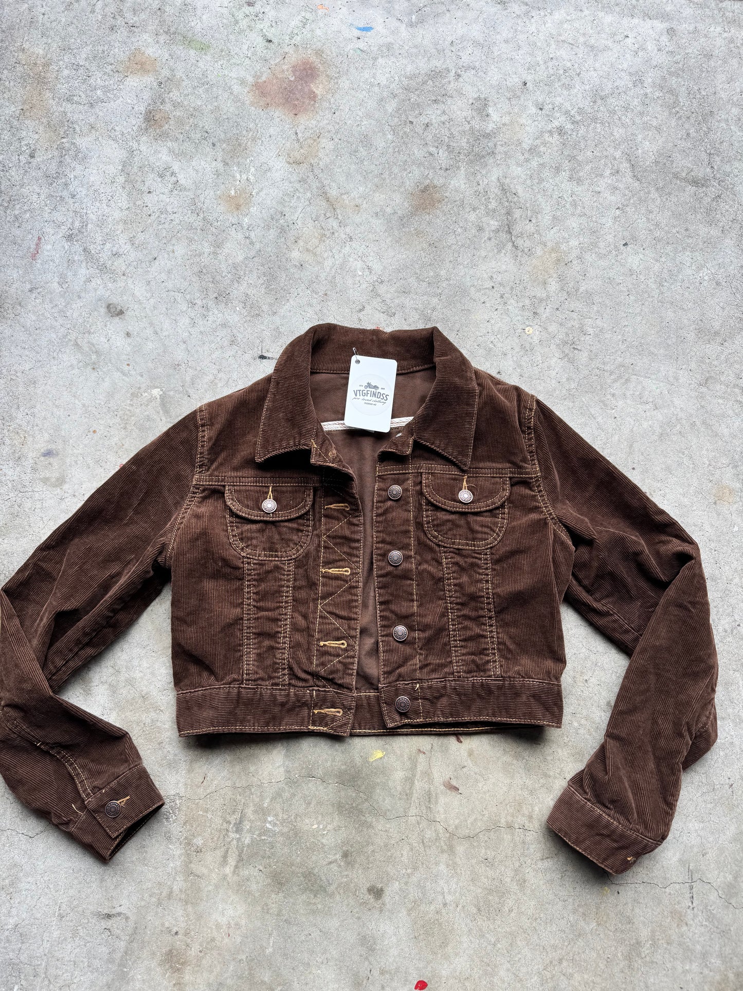 Cropped Brown Jean Jacket